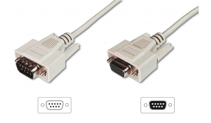 Data cable, D-Sub9/M to 9/F