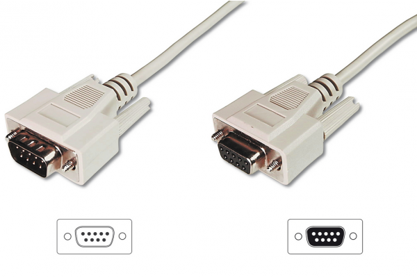 Data cable, D-Sub9/M to 9/F